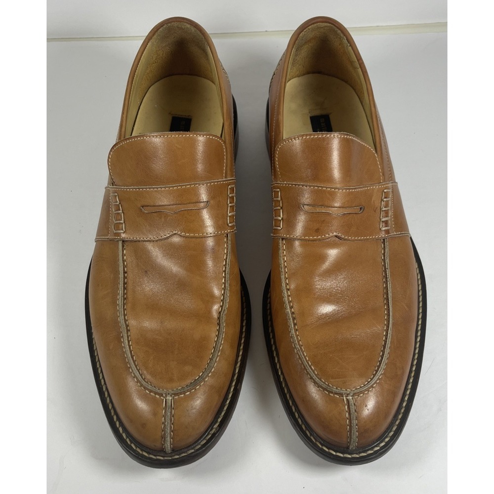 Vtg Martin Dingman Leather Penny Loafers Shoes Size 11.5 D Men's Light brown